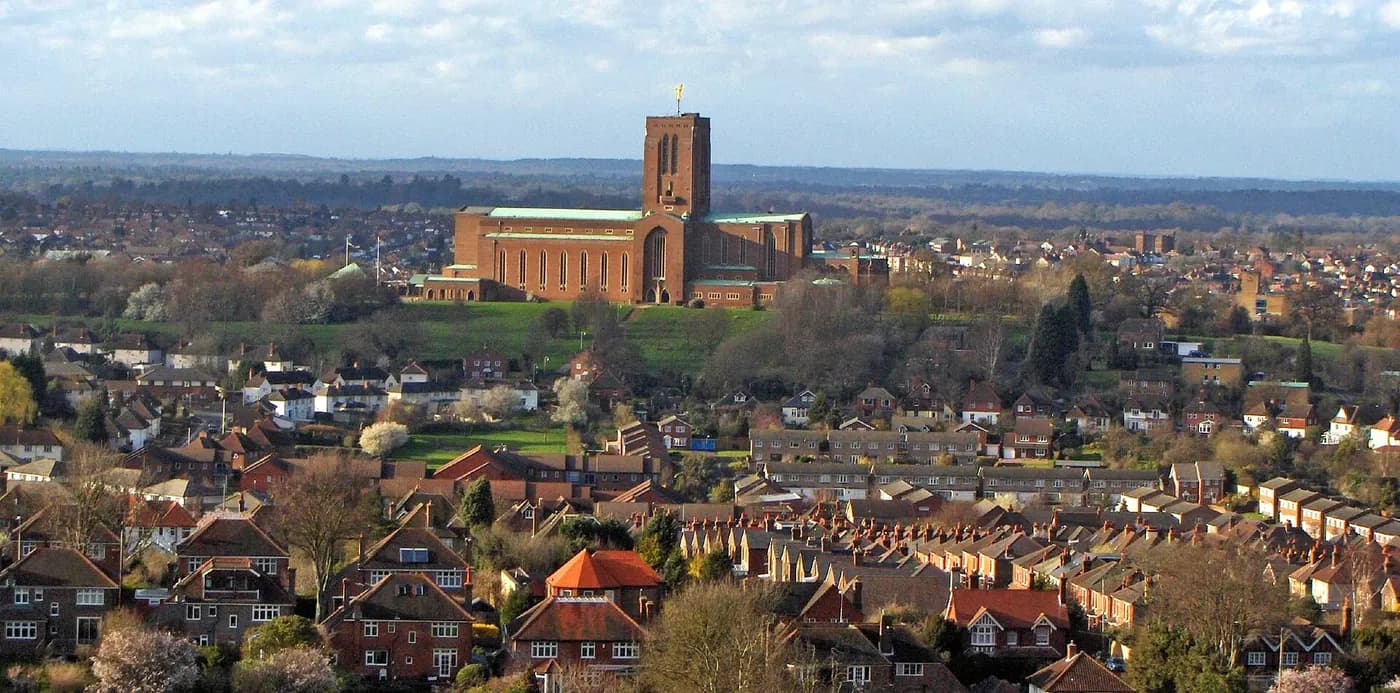 Guildford, Surrey — an area Mazuli supplies aluminium windows and doors to