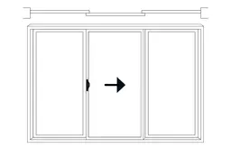 3 Panels – Fixed-Moving-Fixed